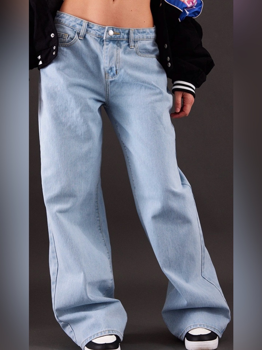 PrettyLittleThing Petite Vintage Bleach Wash Low Rise Boyfriend Jeans 14P NWT